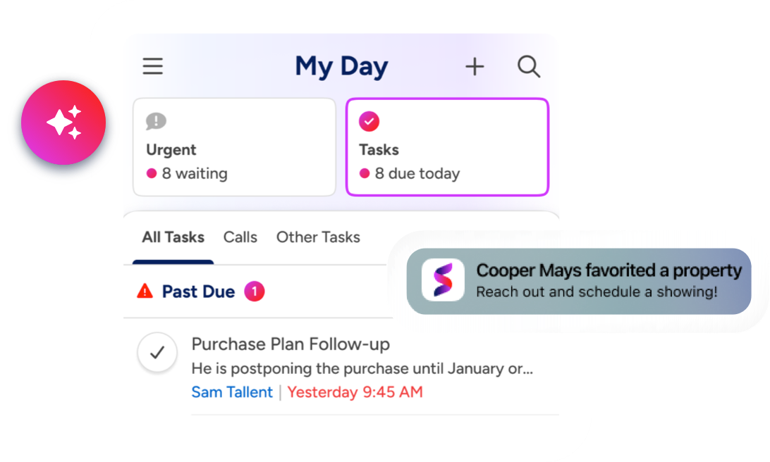 BoldTrail AI assistant My Day view