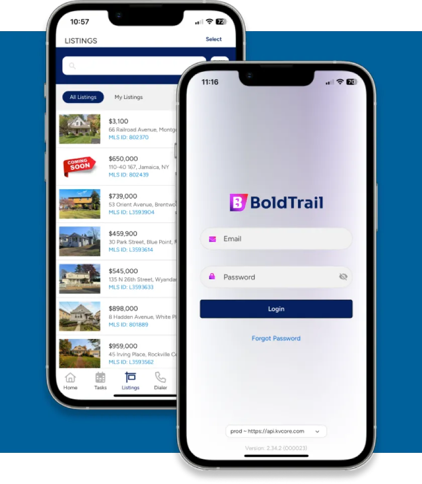 BoldTrail mobile app listings